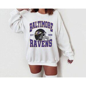 Baltimore Ravens Football Sweatshirt Retro NFL Crewneck Unisex Fan Gift 79